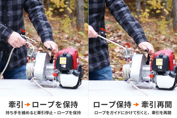 ポータブルウインチ PCW4000 ロープウインチ