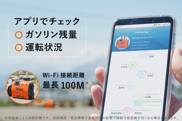 プラウ インバーター発電機 GP18iE 1800W
