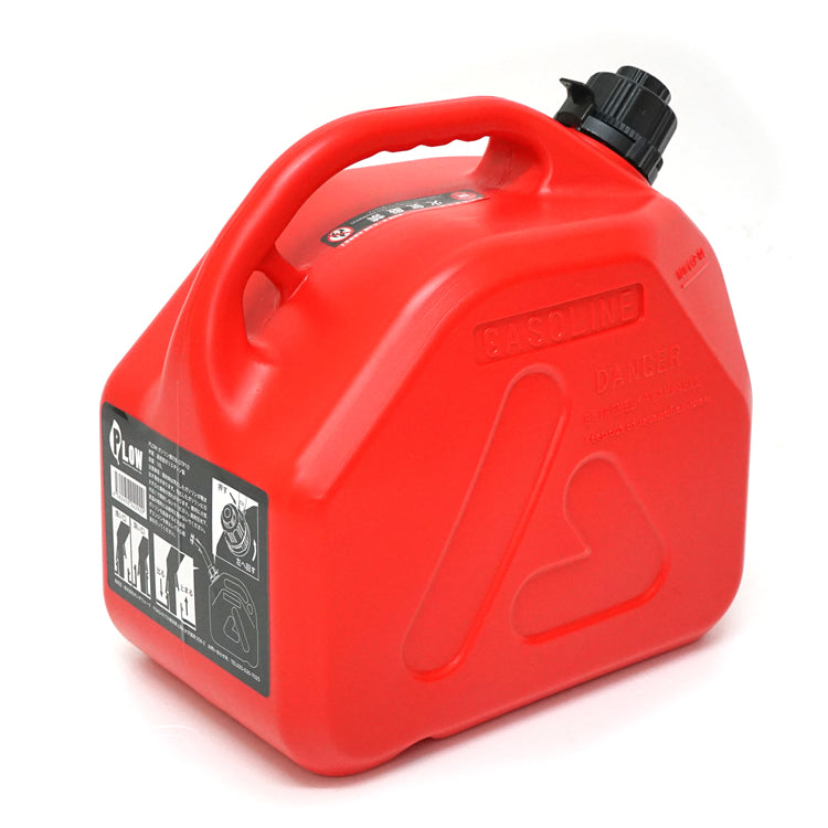 PLOW ガソリン携行缶 10L 高密度ポリエチレン製 消防適合品 UN取得 【GTP10】