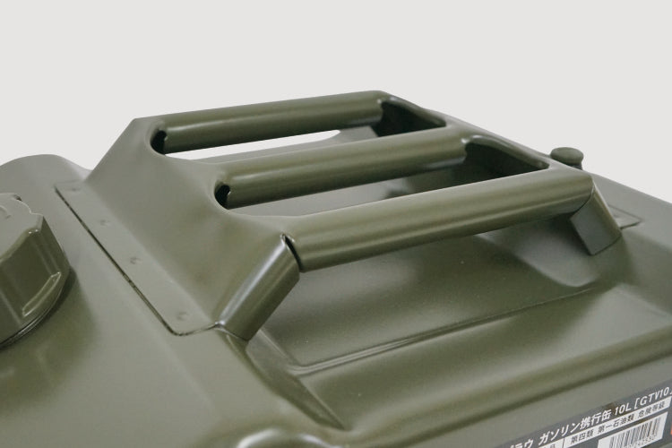PLOW ガソリン携行缶10L  アーミーグリーン（給油ホース付）【GTV10】