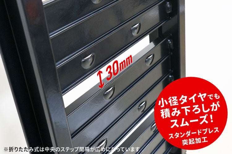 【ロット販売・送料無料】PLOW アルミブリッジ ブラック 長さ180cm 幅30cm 耐荷重500kg『一箱2本入り』 2箱セット