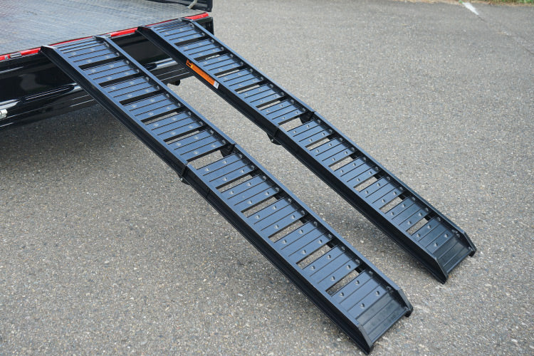 PLOW アルミブリッジ ブラック 折りたたみ式 長さ180cm 幅30cm 耐荷重400kg/2本セット