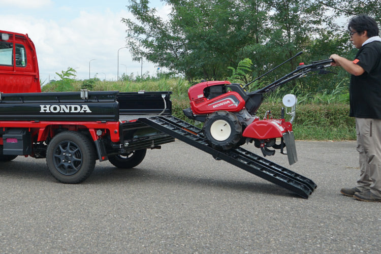 PLOW アルミブリッジ ブラック 折りたたみ式 長さ180cm 幅30cm 耐荷重400kg/2本セット