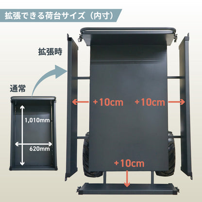 PLOW 電動運搬車 ダンプ機能付き 耐荷重最大500Kg 無断変速 バッテリー
