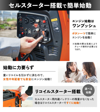 プラウ インバーター発電機 GP18iE 1800W