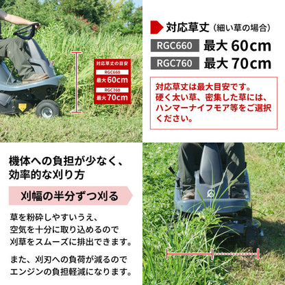 プラウ 乗用 芝・草刈り機 RGC660 刈幅660mm