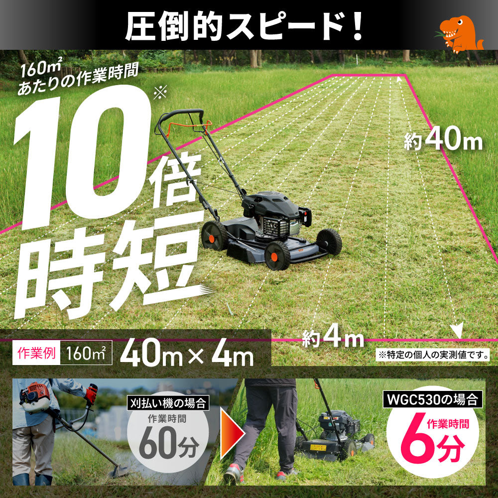 PLOW 草刈り機 WGC530 刈幅53cm MEIKIエンジン（旧YAMAHA） サイド排出 フリー刃