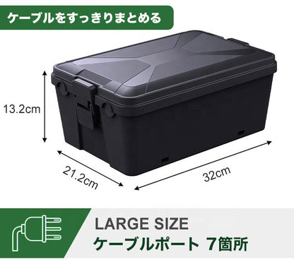 PLOW 屋外用 コンセント電源ボックス 容量約8L 防水IP54 壁掛け可能