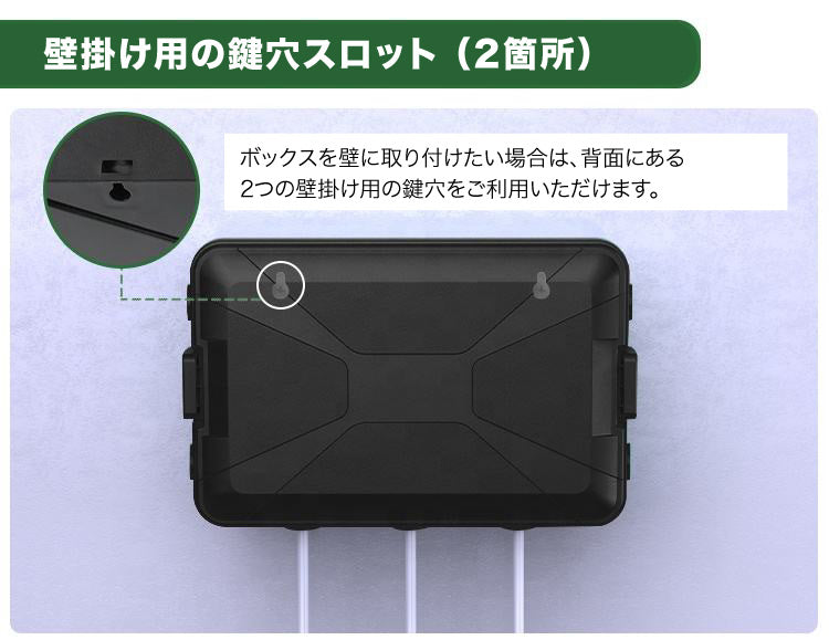 PLOW 屋外用 コンセント電源ボックス 容量約8L 防水IP54 壁掛け可能