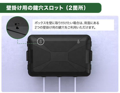 PLOW 屋外用 コンセント電源ボックス 容量約8L 防水IP54 壁掛け可能